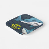 変装したサメの子誕生日 ペーパープレート (傾斜あり)