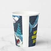 変装したサメの子誕生日 紙コップ (右)