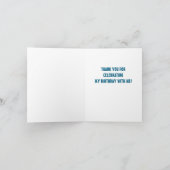 変装したサメ誕生日パーティーありがとう サンキューカード (内部)