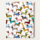 変装したハロウィーン衣装のダッチャンド  プランナー手帳 (裏面)