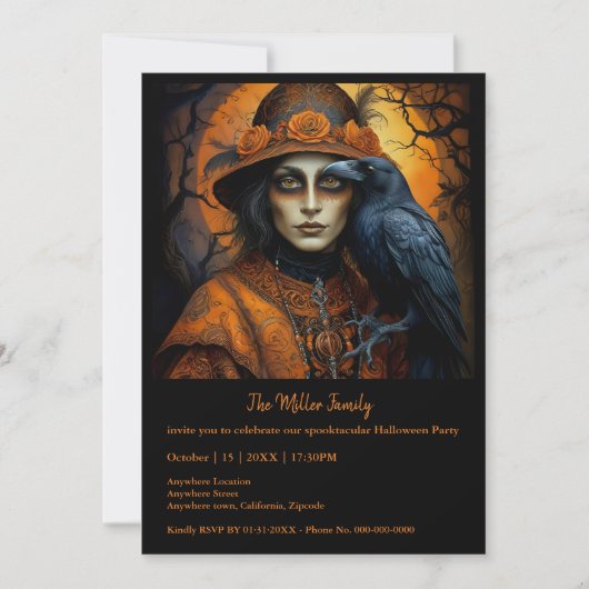 変装した不気味なハロウィーンの動物 (正面)