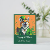 変装した幸運な動物 – 聖パトリックの日のおもしろい シーズンカード (スタンド正面)