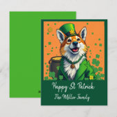 変装した幸運な動物 – 聖パトリックの日のおもしろい シーズンカード (正面/裏面)