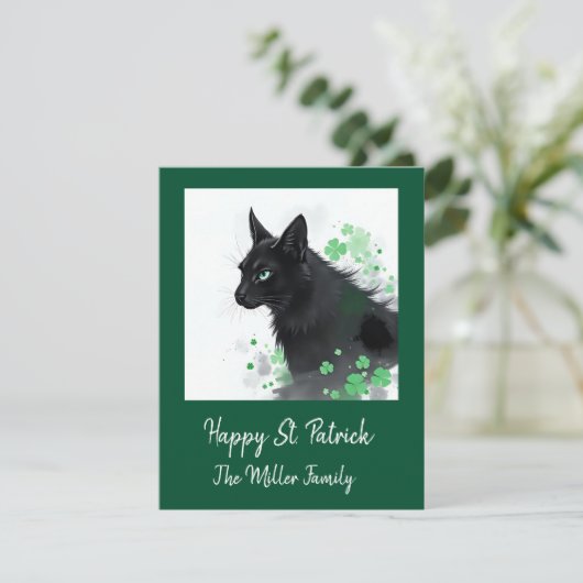 変装した幸運な動物 – 聖パトリックの日のおもしろい シーズンカード (スタンド正面)