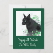 変装した幸運な動物 – 聖パトリックの日のおもしろい シーズンカード (正面)