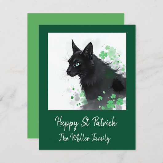 変装した幸運な動物 – 聖パトリックの日のおもしろい シーズンカード (正面/裏面)