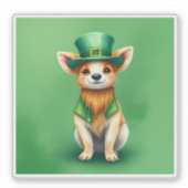 変装した幸運な動物 – 聖パトリックの日のおもしろい シール (正面)