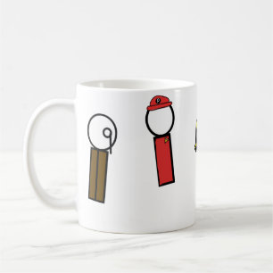 変装した探偵キャラクター コーヒーマグカップ