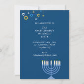 変装した祭りの猫 ハヌカの陽気なパーティ 招待状 (裏面)