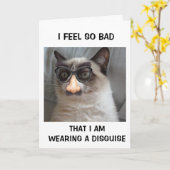 変装して悪感じいベルト誕生日 カード (黄色い花)