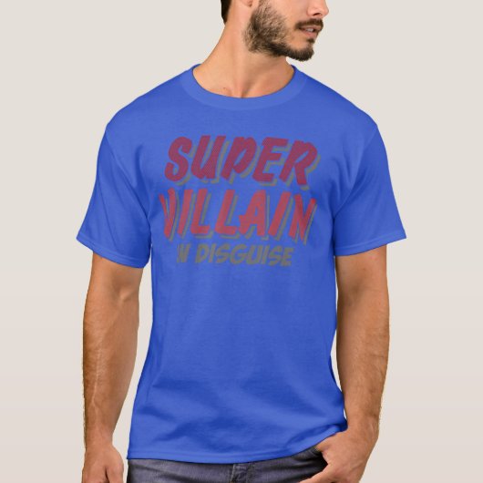 変装スーパーヴィラン コミック コスチューム レトロ Tシャツ (正面)