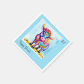 変装ユニーク芸術の中のディワリの聖牛 スタンダードカクテルナプキン (角)