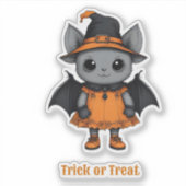 変装不気味したハロウィンの動物 シール (正面)