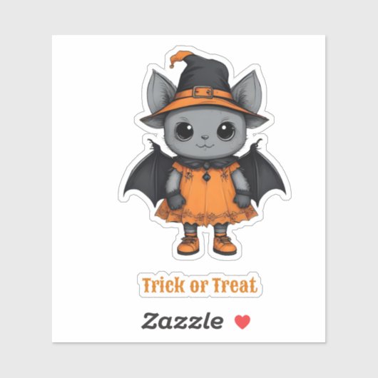 変装不気味したハロウィンの動物 シール (シート)