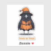 変装不気味したハロウィンの動物 シール (シート)