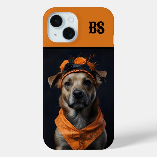 変装不気味した可愛いハロウィン犬 Case-Mate iPhoneケース (裏面)