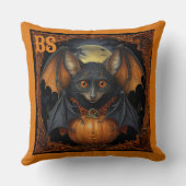 変装不気味した可愛いハロウィーンこうもり クッション (裏面)