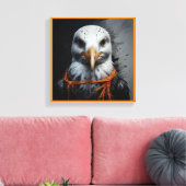 変装不気味した可愛いハロウィーンカモメ キャンバスプリント (インサイチュ (リビング))