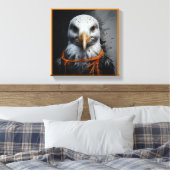 変装不気味した可愛いハロウィーンカモメ キャンバスプリント (インサイチュ (寝室))