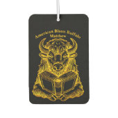 変読わった表情をしたバイソンの本 カーエアーフレッシュナー (正面)