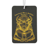 変読わった表情をしたバイソンの本 カーエアーフレッシュナー (裏面)