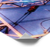 変電所と電柱 ポスター (角)