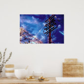 変電所と電柱 ポスター (キッチン)