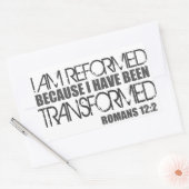 変革されたので改革された 長方形シール (封筒)