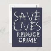 変革を力づける：命を救い、犯罪を減らす ポストカード (正面/裏面)