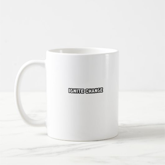 変革イノベーション革命的マインドセット法の発火 コーヒーマグカップ (左)
