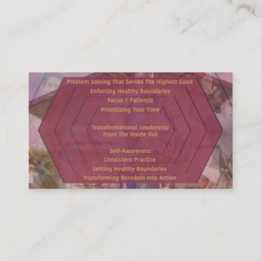 変革リーダーシップの資質（QRコード付き） 名刺 (正面)