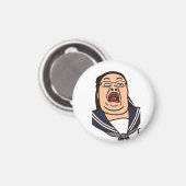 変顔している女子高生 マグネット (正面/裏面)