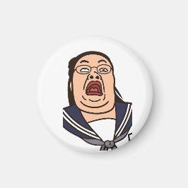 変顔している女子高生 マグネット