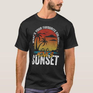 夏あなたの色お気に入りのの鉱山サンセットsu tシャツ
