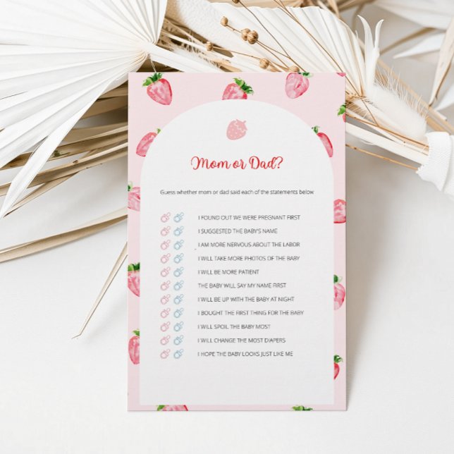 夏いちご母さん又はパパ赤ちゃんシャワーゲーム (クリエイターアップロード済み)