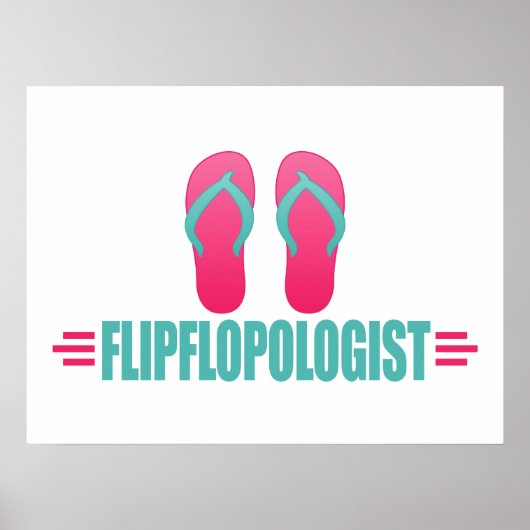 夏おもしろいのビーチサンダル ポスター (正面)