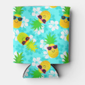 夏おもしろいの熱帯産パイナップル 缶クーラー (正面)