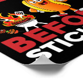 夏おもしろいのBbに付ける前に肉をこする ポスター (角)