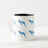 夏おもしろいイルカ ツートーンマグカップ (正面左)