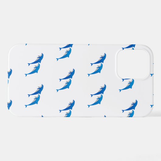 夏おもしろいイルカ iPhoneケース (裏面横)