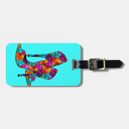 夏おもしろいハイヒールシューズ ラゲッジタグ (正面横)