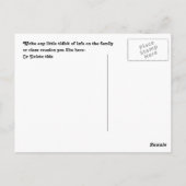 夏おもしろいビーチファミリー懇親会はがき ポストカード (裏面)