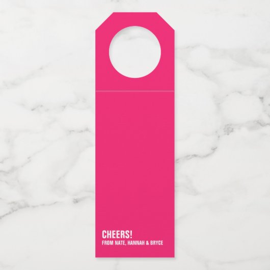 夏おもしろい休みのワイン贈り物 ボトルネックタグ (裏面)