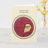 夏おもしろい折りグリーティングカード カード (黄色い花)