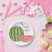 夏おもしろい、バーベキュー、スイカパーソナライズされた、 ペーパープレート (パーティー)