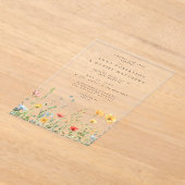 夏お洒落のフローラ結婚の アクリル招待状 (レイダウン)