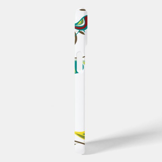 夏お洒落の鳥が枝を旋回シックモダン Case-Mate iPhoneケース (裏面 / 右)