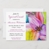 夏お祝いパーティーイベント招待状 招待状 (正面)