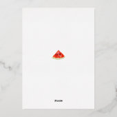 夏お祝いフルーツカクテルバースデーパーティー 箔招待状 (裏面)