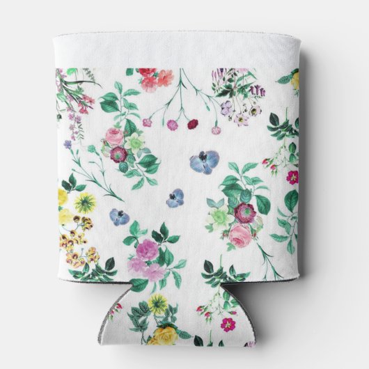 夏かわいらしのフローラパーソナライズされた 缶クーラー (裏面)